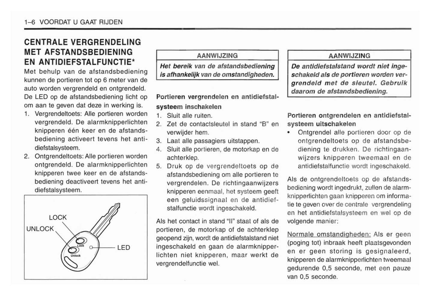 1998-2001 Daewoo Matiz Owner's Manual | Dutch