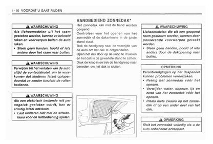 1998-2001 Daewoo Matiz Owner's Manual | Dutch