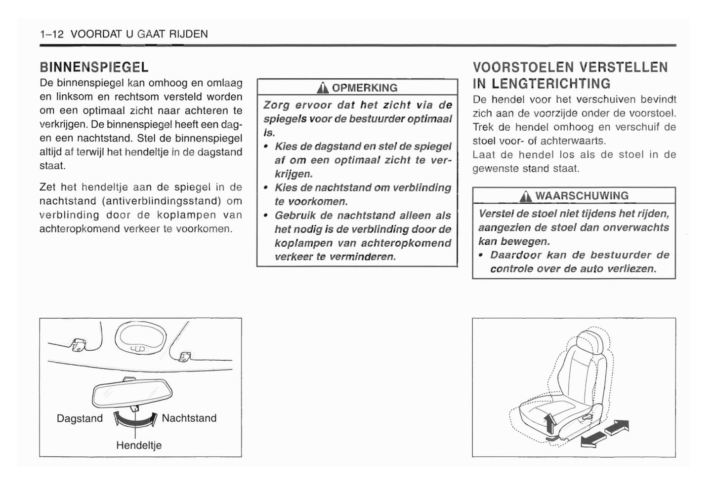 1998-2001 Daewoo Matiz Owner's Manual | Dutch