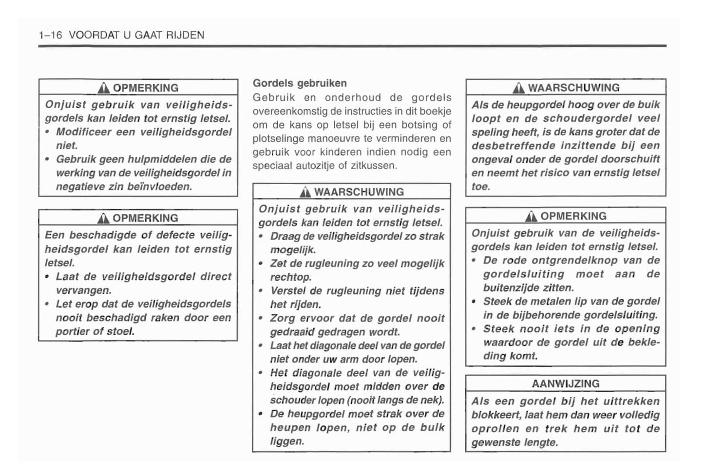 1998-2001 Daewoo Matiz Owner's Manual | Dutch