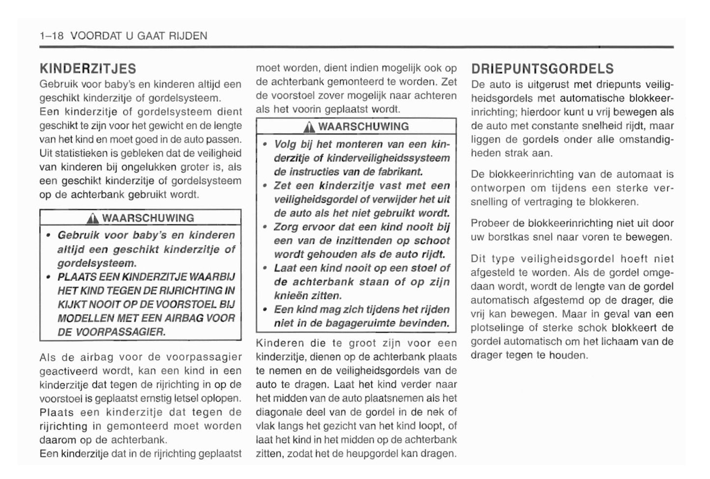 1998-2001 Daewoo Matiz Owner's Manual | Dutch