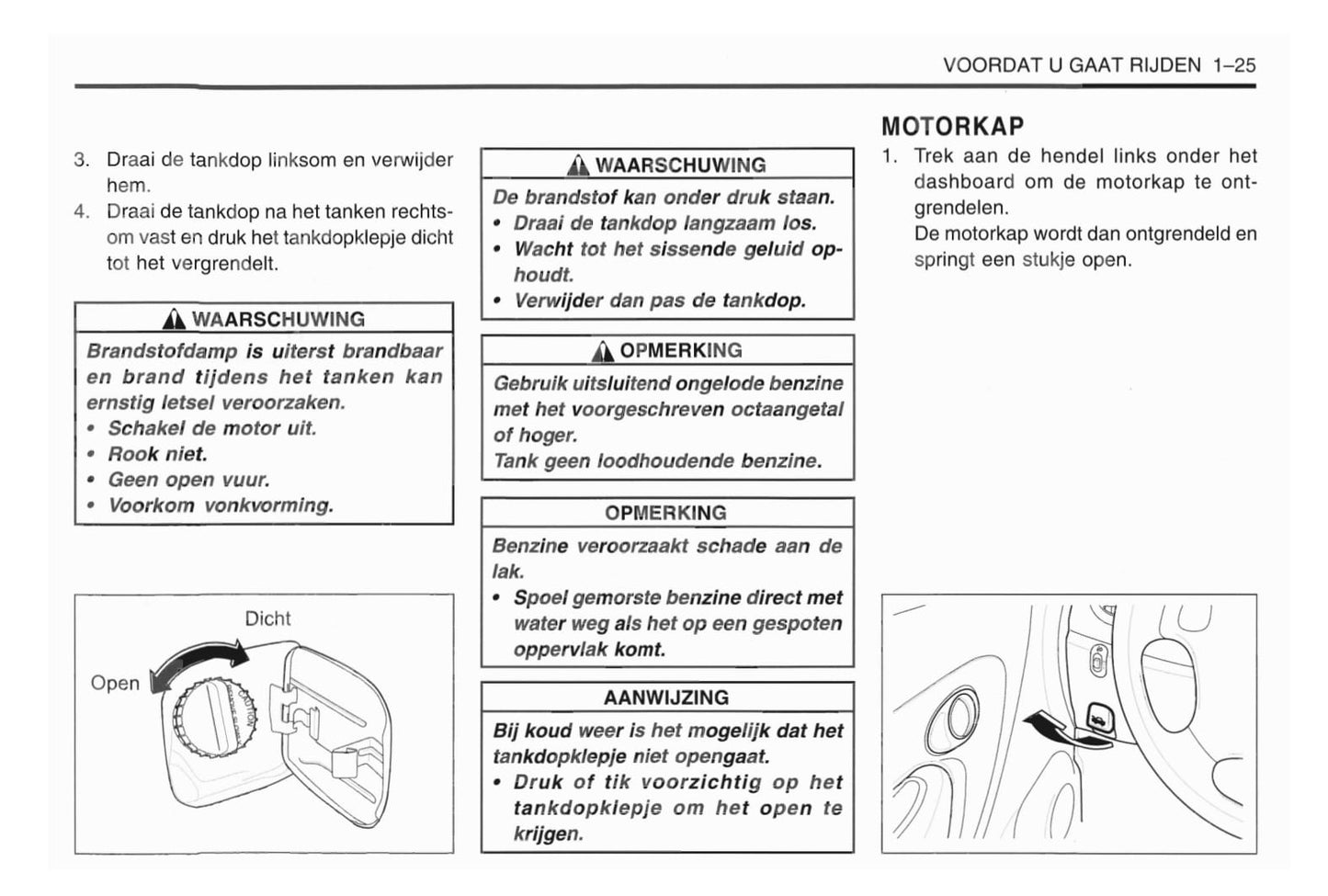 1998-2001 Daewoo Matiz Owner's Manual | Dutch