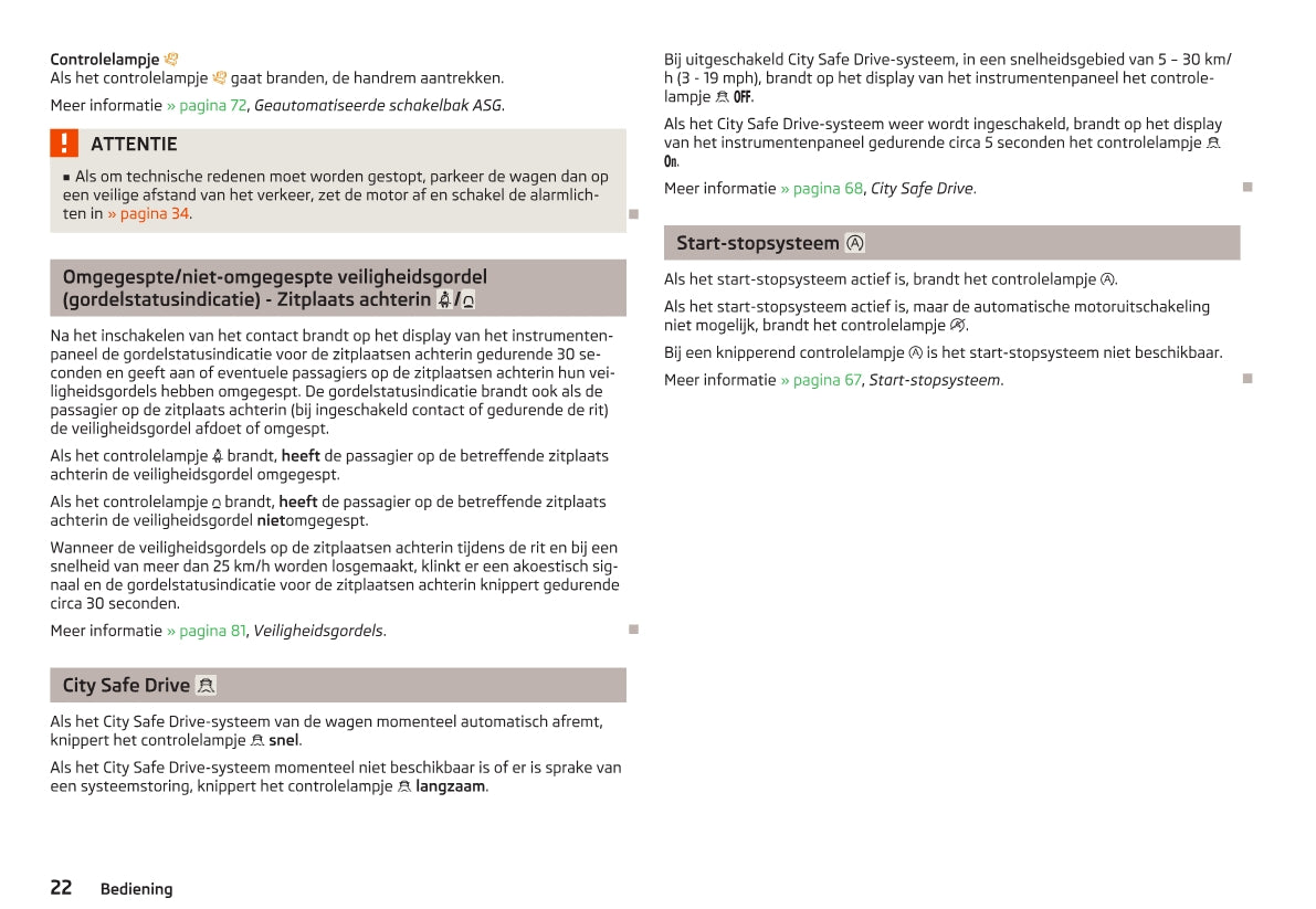 2015-2016 Skoda Citigo Owner's Manual | Dutch