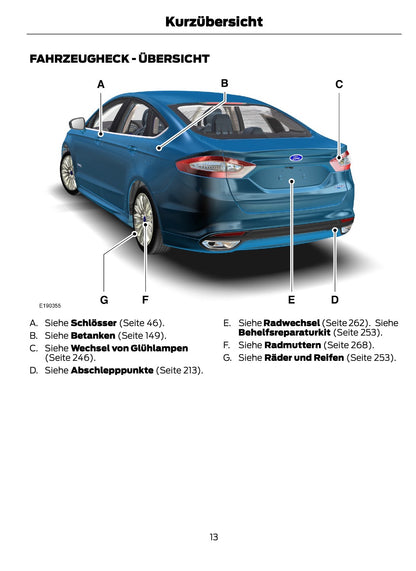 2014-2015 Ford Mondeo Hybrid Bedienungsanleitung | Deutsch