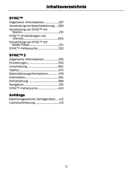 2014-2015 Ford Mondeo Hybrid Bedienungsanleitung | Deutsch