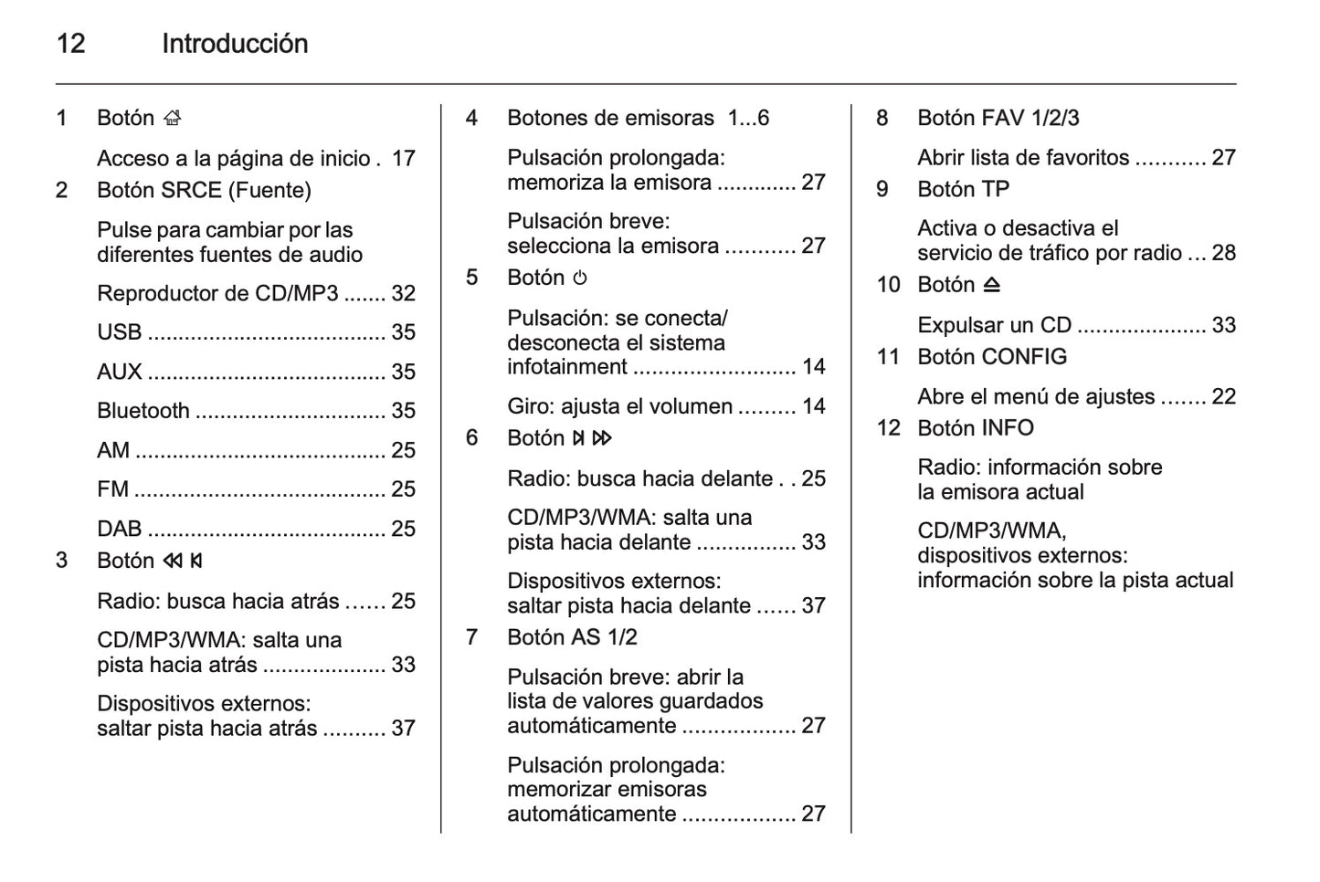 Opel Astra Manual de infoentretenimiento 2012 - 2015