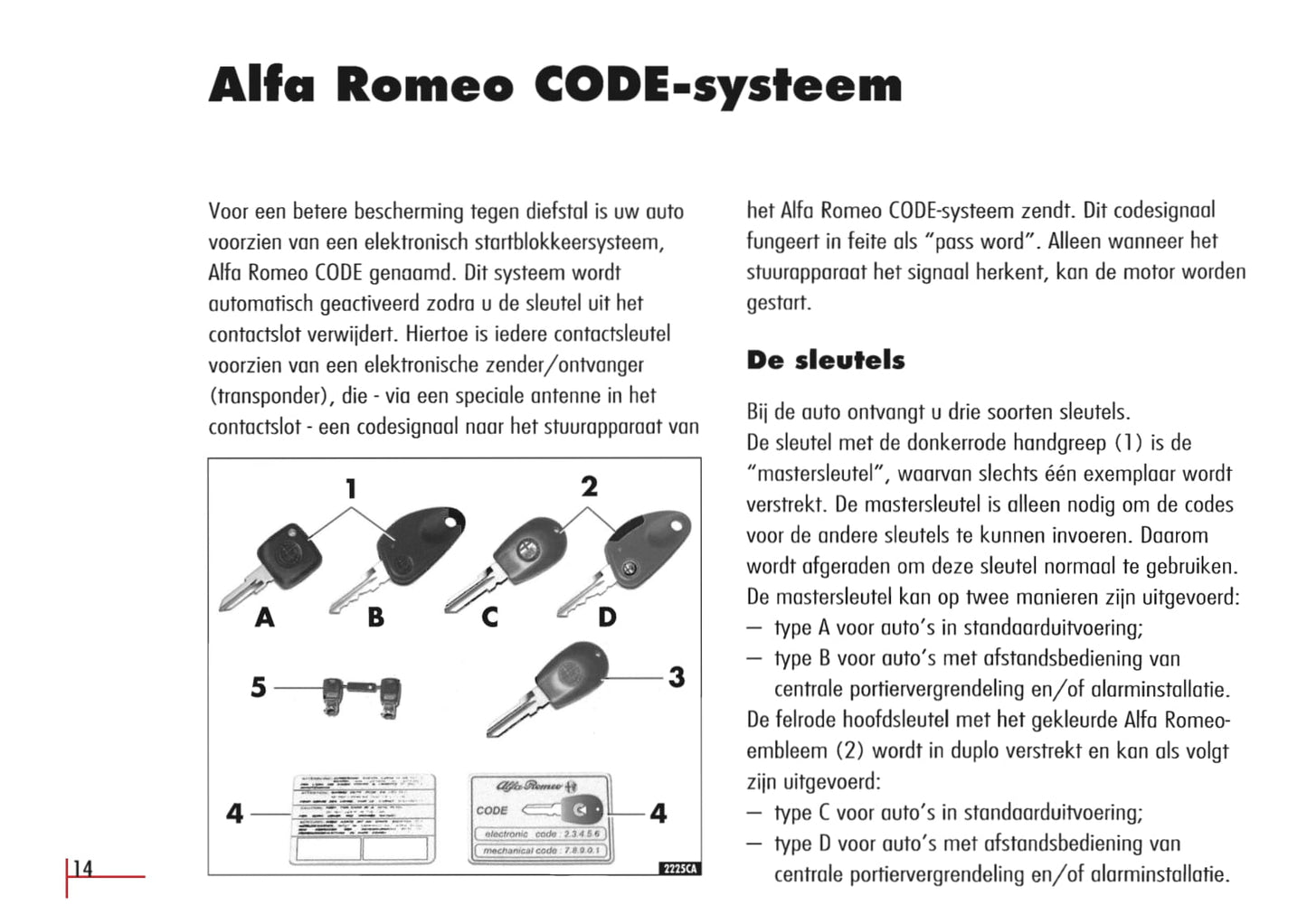 1996-2003 Alfa Romeo Spider/GTV Owner's Manual | Dutch