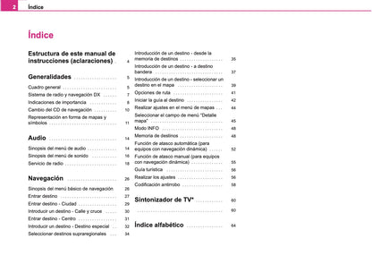 Skoda Radio-Navegacion DX Manual de Instrucciones 2007