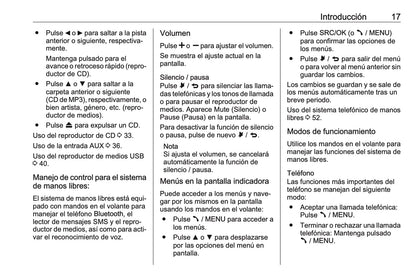 Opel Combo Manual de infoentretenimiento 2018 - 2019