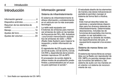 Opel Combo Manual de infoentretenimiento 2018 - 2019