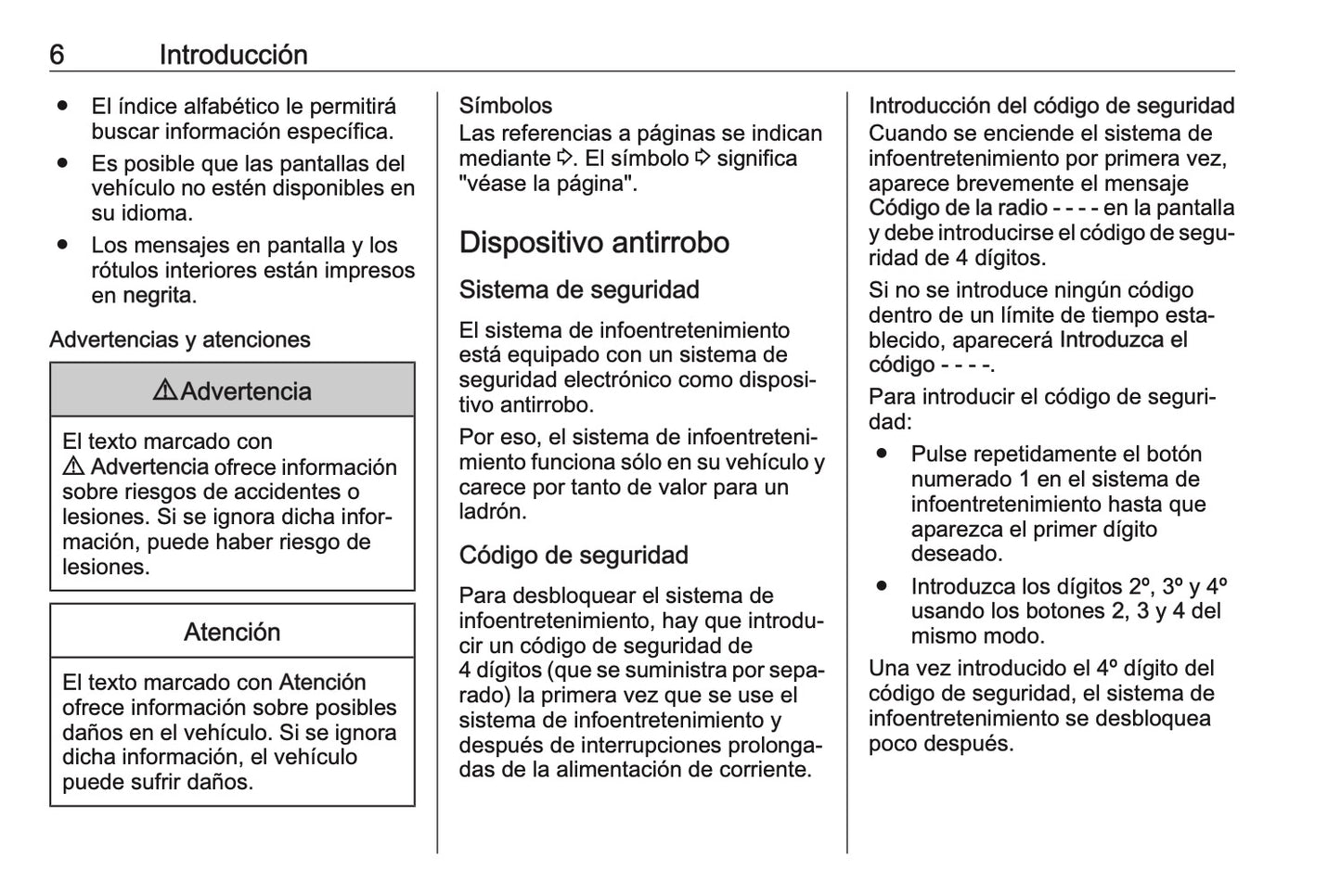 Opel Combo Manual de infoentretenimiento 2018 - 2019