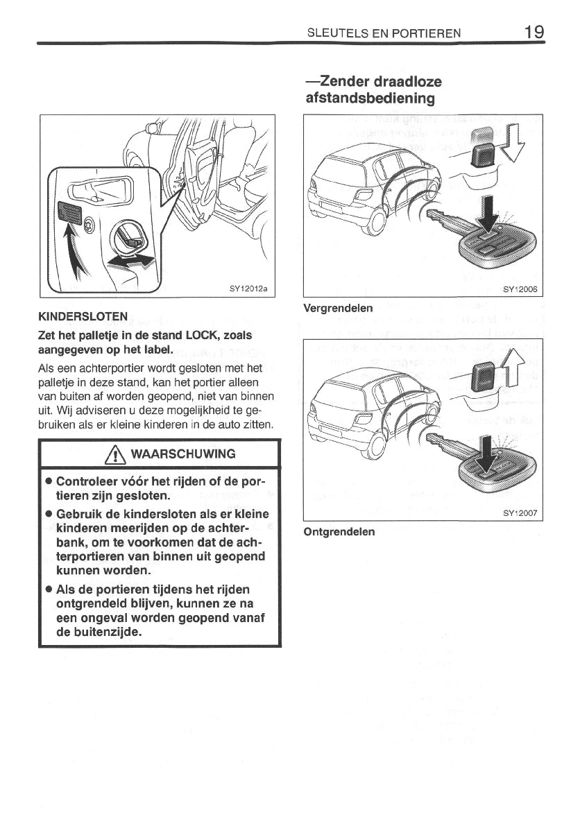 1999-2003 Toyota Yaris Manuel du propriétaire | Néerlandais