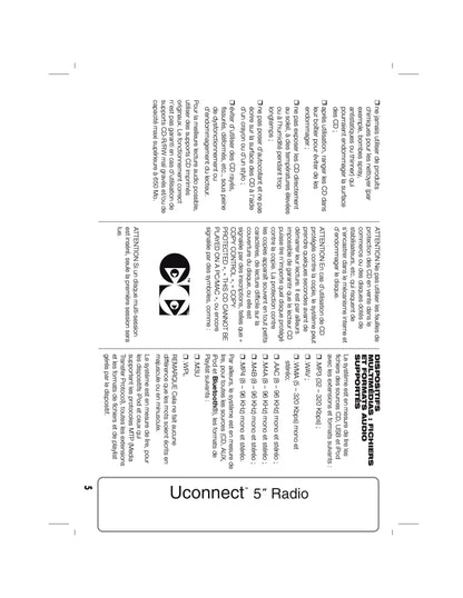 Alfa Romeo Giulietta Uconnect 5.0 Radio  Guide d'utilisation 2014 - 2016