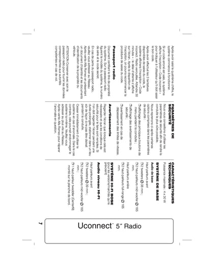 Alfa Romeo Giulietta Uconnect 5.0 Radio  Guide d'utilisation 2014 - 2016