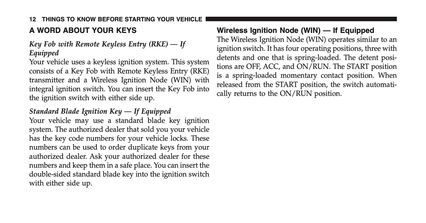 2011 Ram 1500/2500/3500 Owner's Manual | English