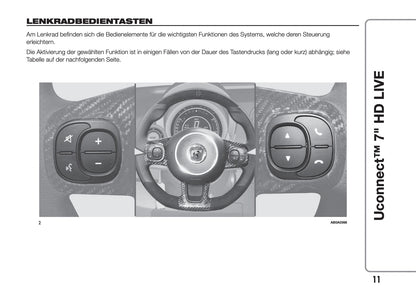 Abarth 595 / 695 Uconnect 7.0 Bedienungsanleitung 2016 - 2018