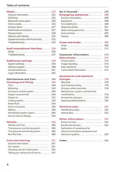 2018-2023 Audi A7/A7 Sportback/S7 Sportback/RS 7 Sportback Owner's Manual | English