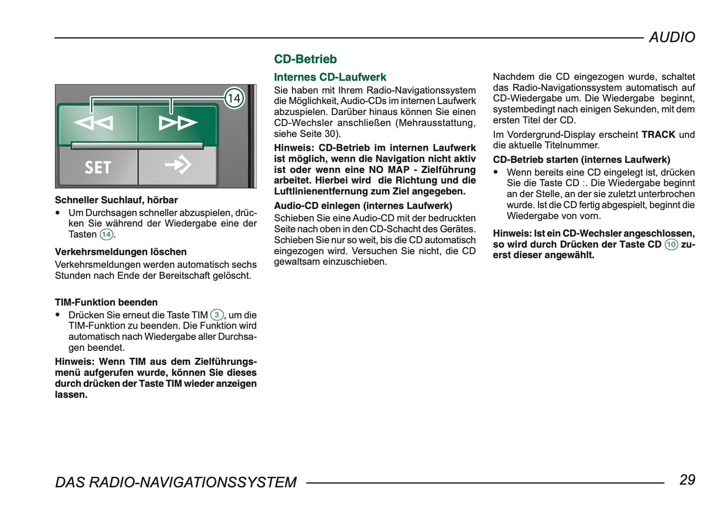 Skoda Radio-Navigationssystem Bedienungsanleitung 2004