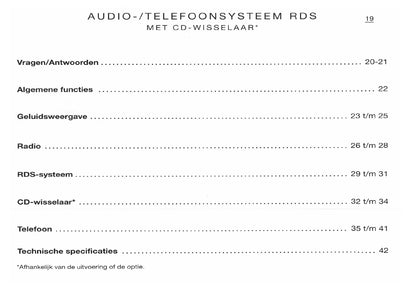 Citroën Xsara Navigatie, Boordcomputer en Autoradio Handleiding 2003