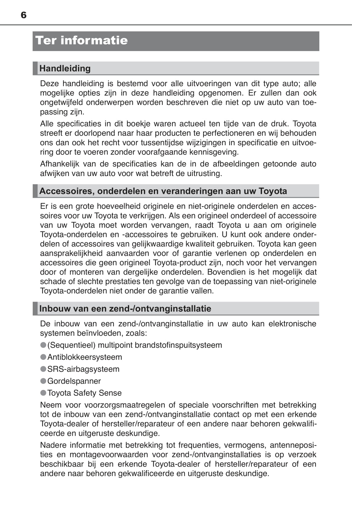 2015-2017 Toyota Aygo Owner's Manual | Dutch