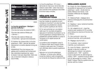 Alfa Romeo Giulietta Uconnect Radio Nav 6.5 Guide d'utilisation 2016 - 2023