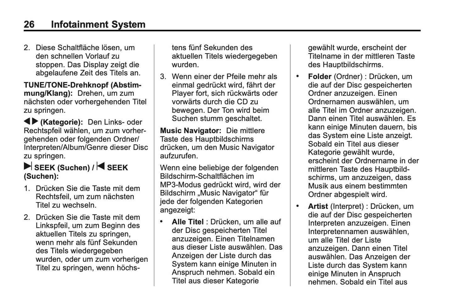 Cadillac CTS navigationssystem Bedienungsanleitung 2013