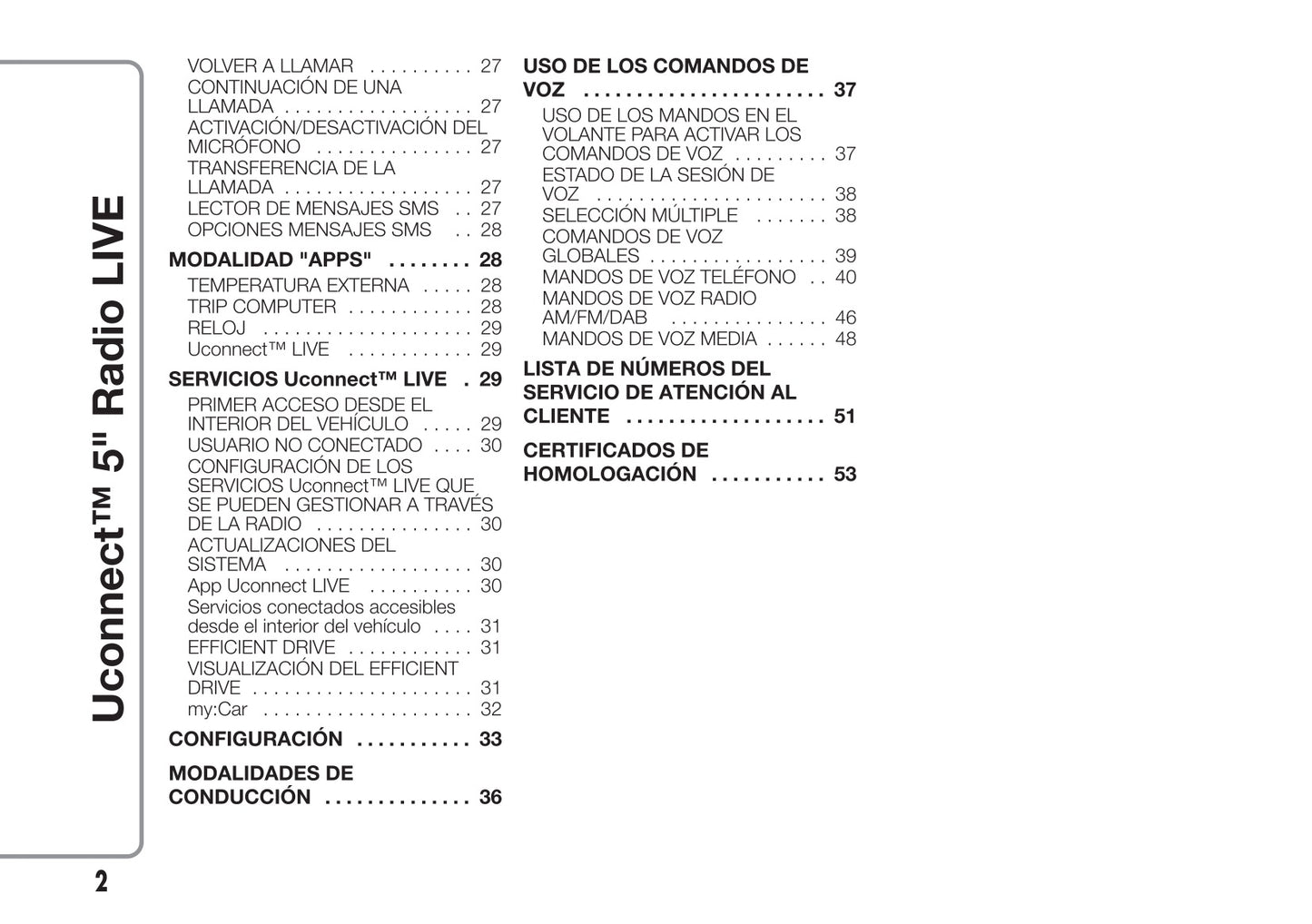 Alfa Romeo Giulietta Uconnect 5 Radio Live Instrucciones 2016 - 2021