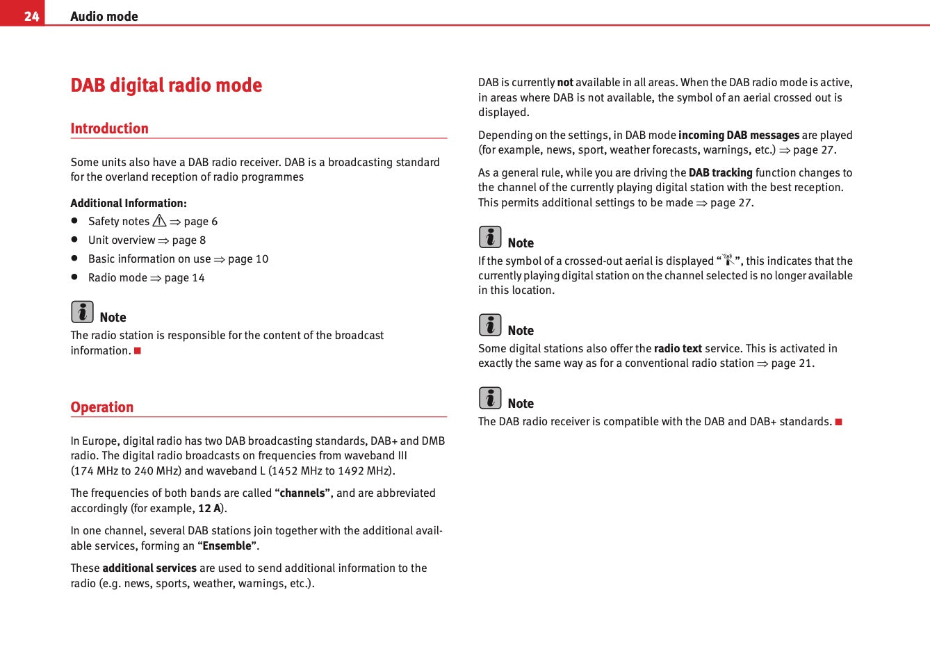 Seat Media System 2.1 Owners Manual