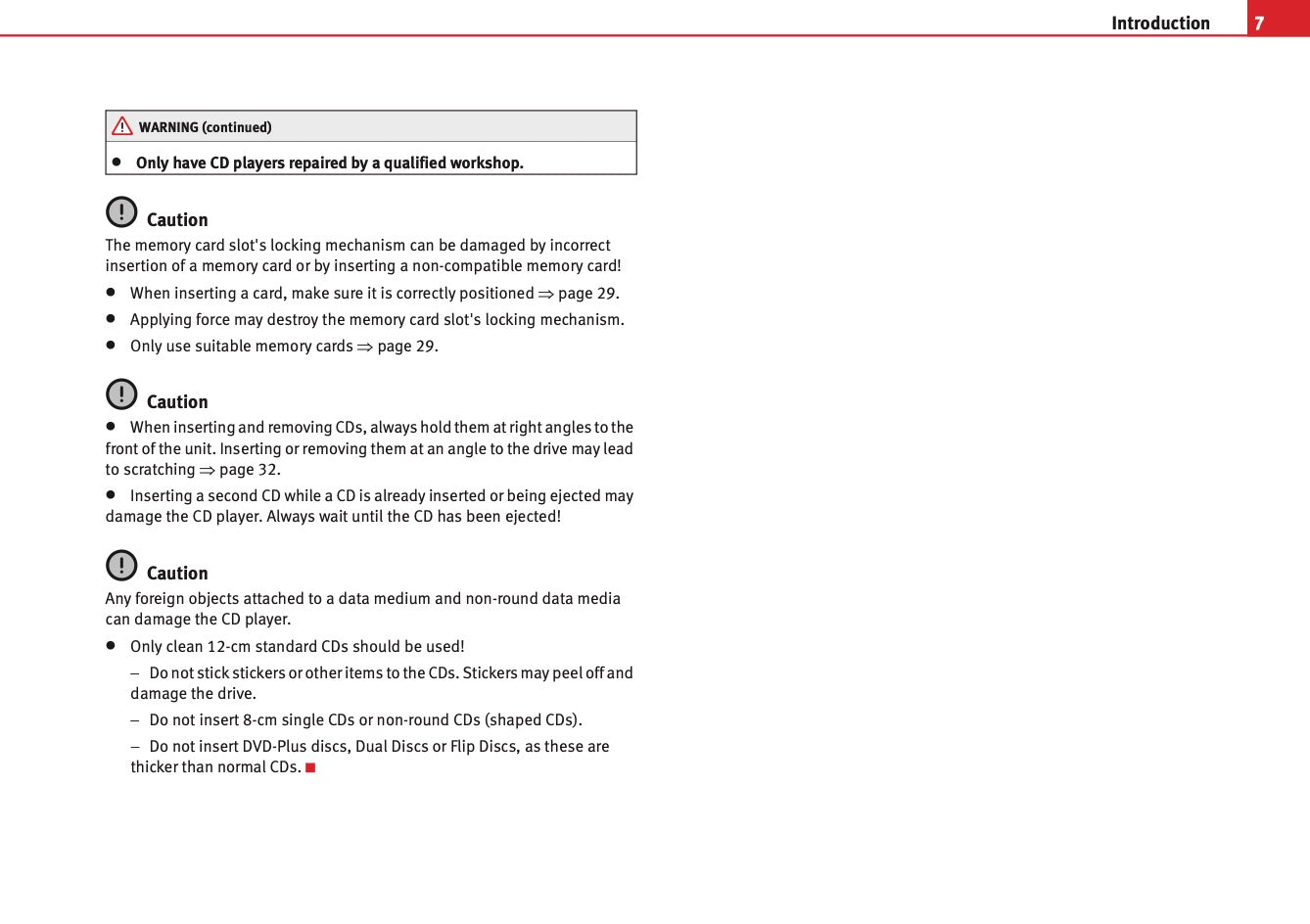 Seat Media System 2.1 Owners Manual