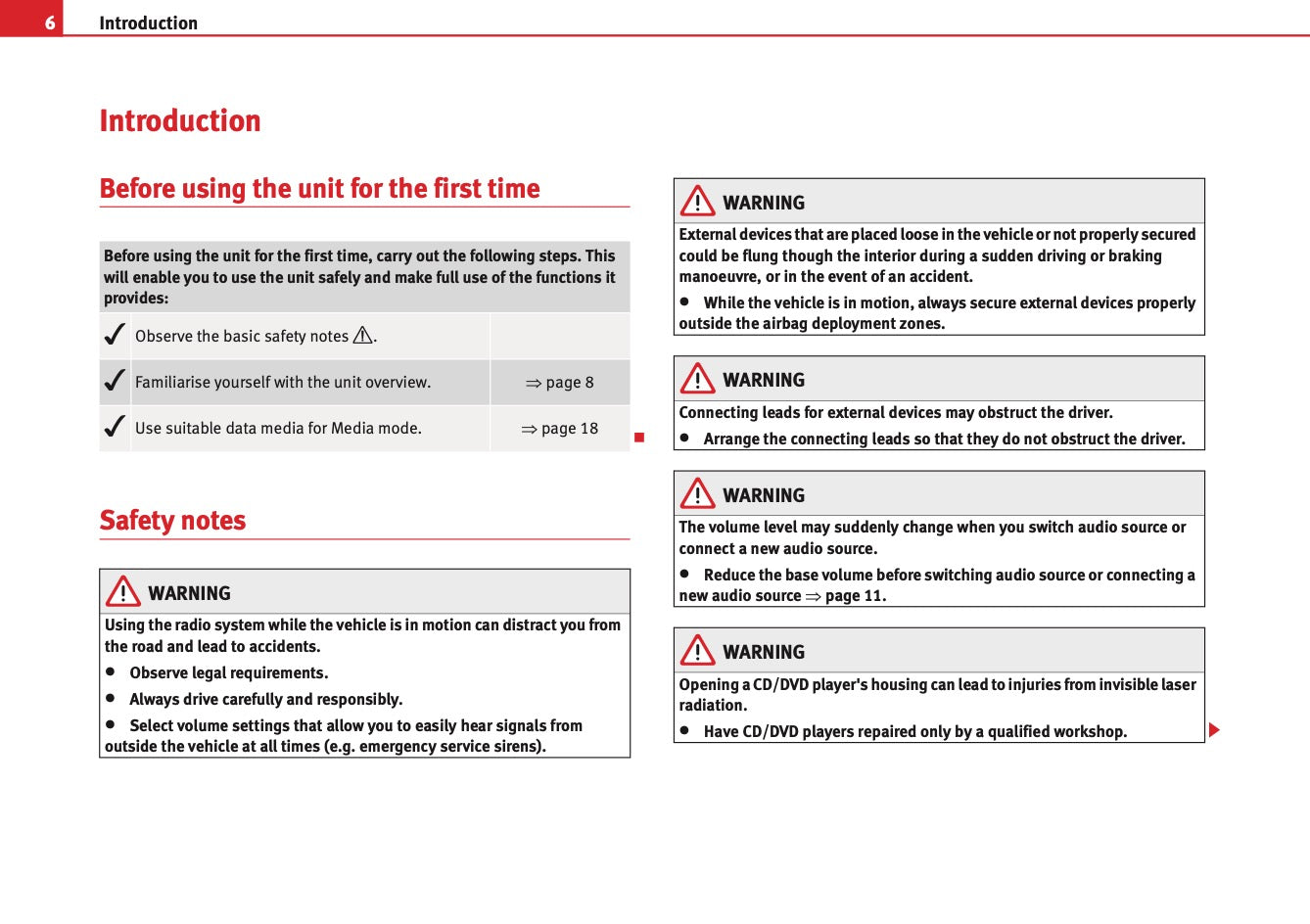 Seat Sound System 2.0 Owners Manual