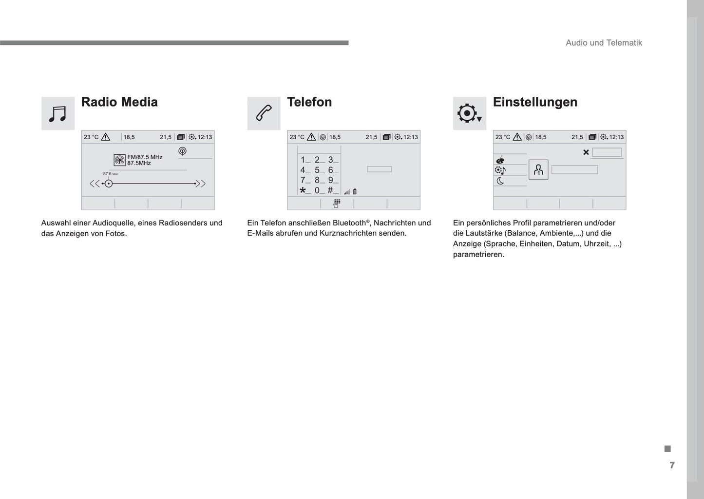 Citroën C4 Picasso & Grand C4 Picasso Leitfaden Audio Und Telematik Bedienungsanleitung 2016 - 2017