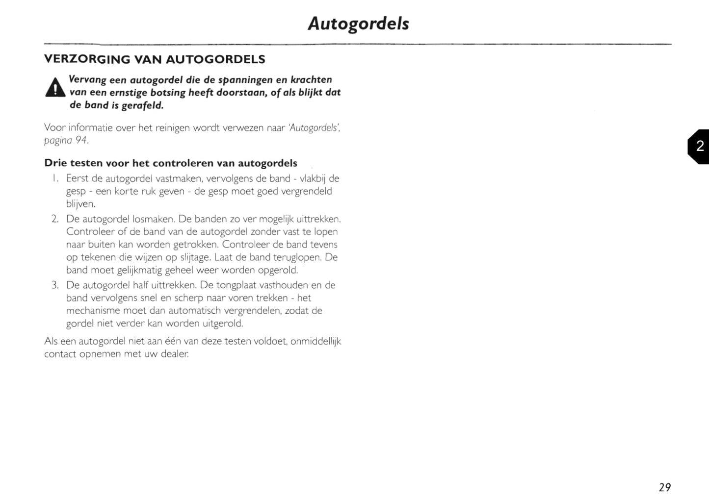 2002-2005 MG TF Owner's Manual | Dutch