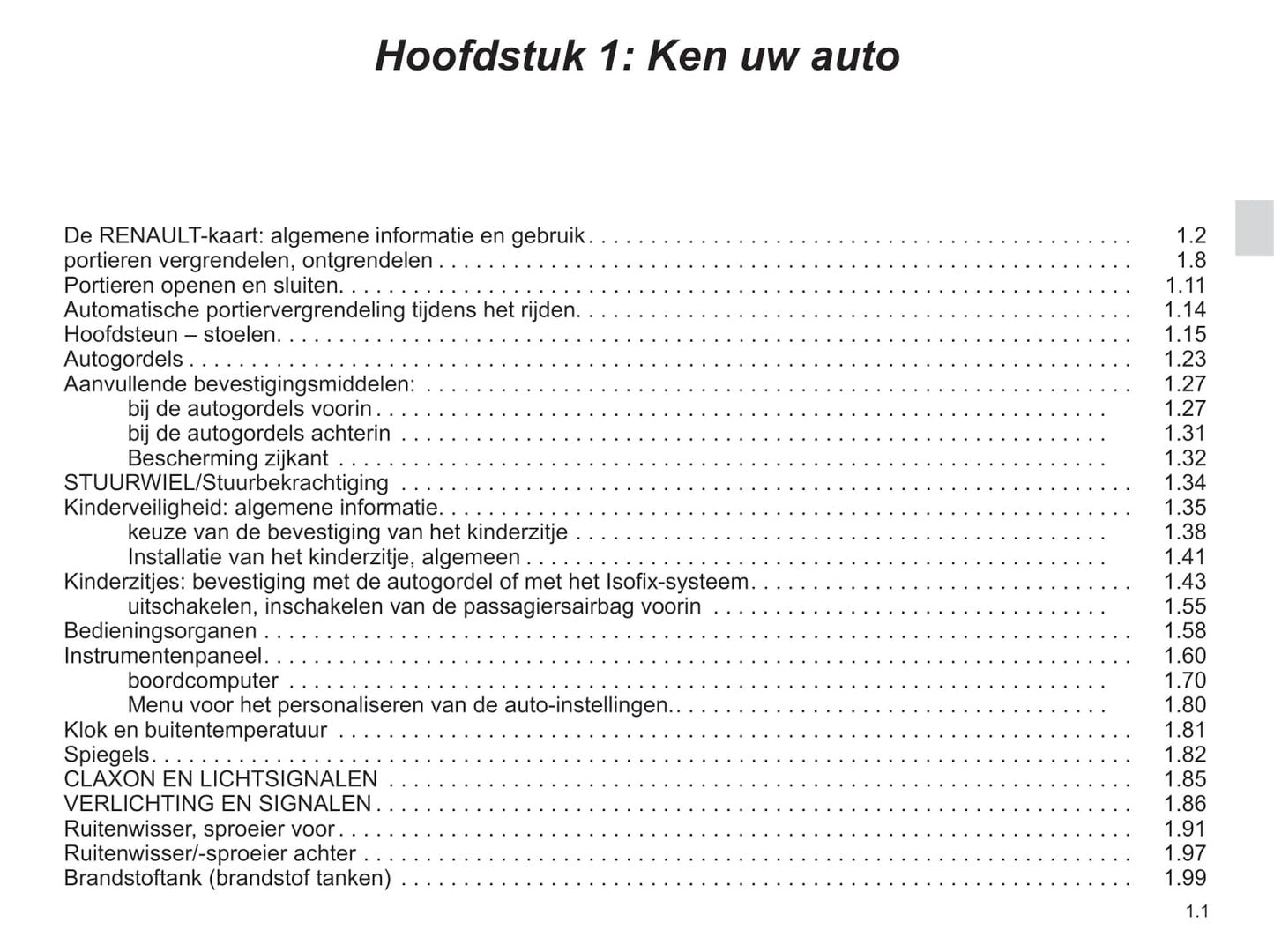 2018-2019 Renault Espace Gebruikershandleiding | Nederlands