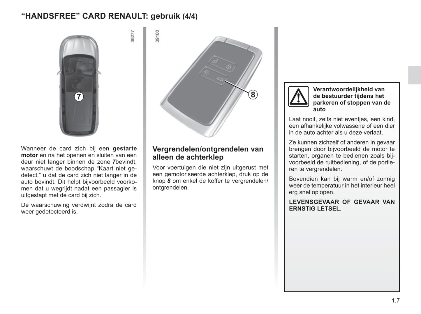 2018-2019 Renault Espace Gebruikershandleiding | Nederlands