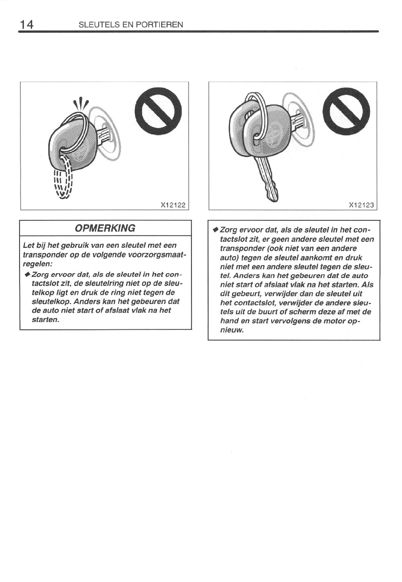 2000-2001 Toyota RAV4 Owner's Manual | Dutch