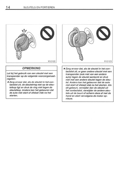 2000-2001 Toyota RAV4 Owner's Manual | Dutch