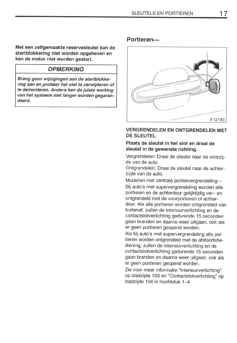 2000-2001 Toyota RAV4 Owner's Manual | Dutch