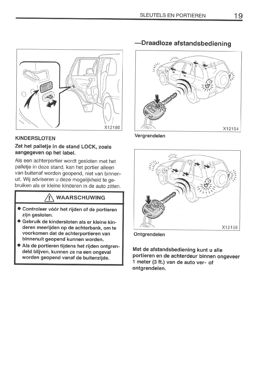 2000-2001 Toyota RAV4 Owner's Manual | Dutch