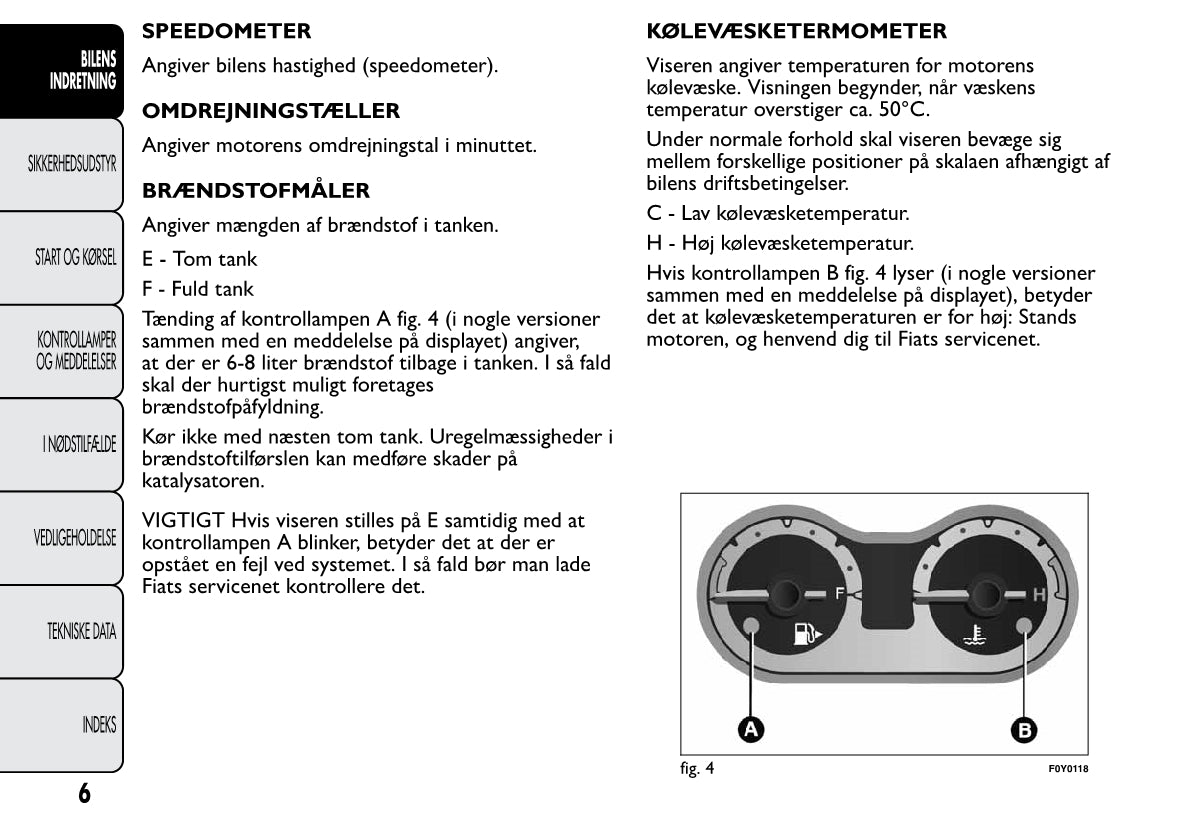 2013-2014 Fiat 500L Owner's Manual | Danish