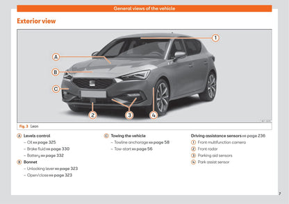 2020 Seat Leon/Leon Sportstourer Owner's Manual | English