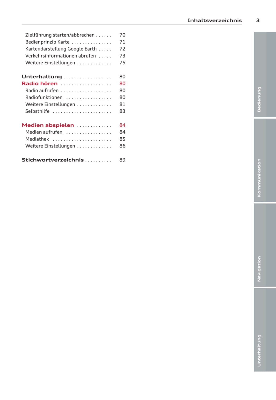 MMI navigation plus Bedienungsanleitung 2014