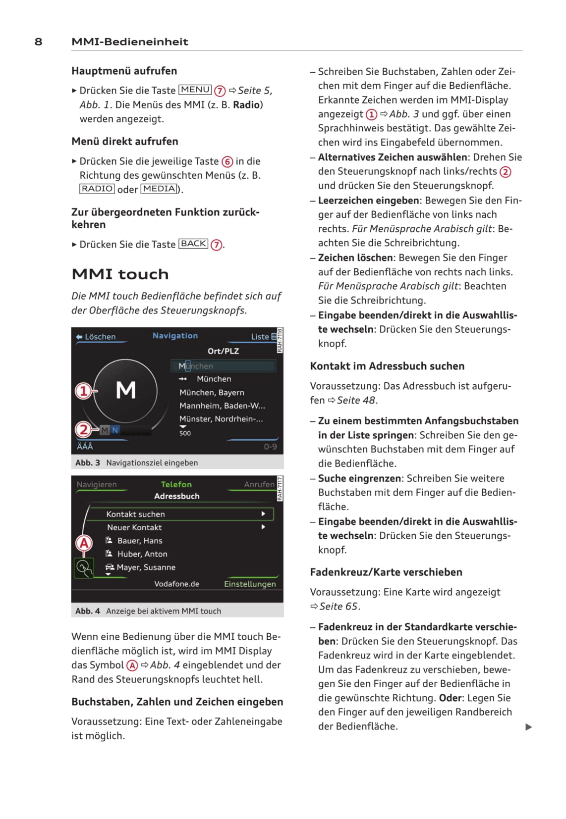 MMI navigation plus Bedienungsanleitung 2014