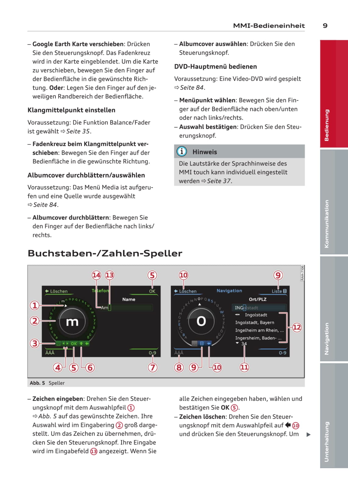 MMI navigation plus Bedienungsanleitung 2014