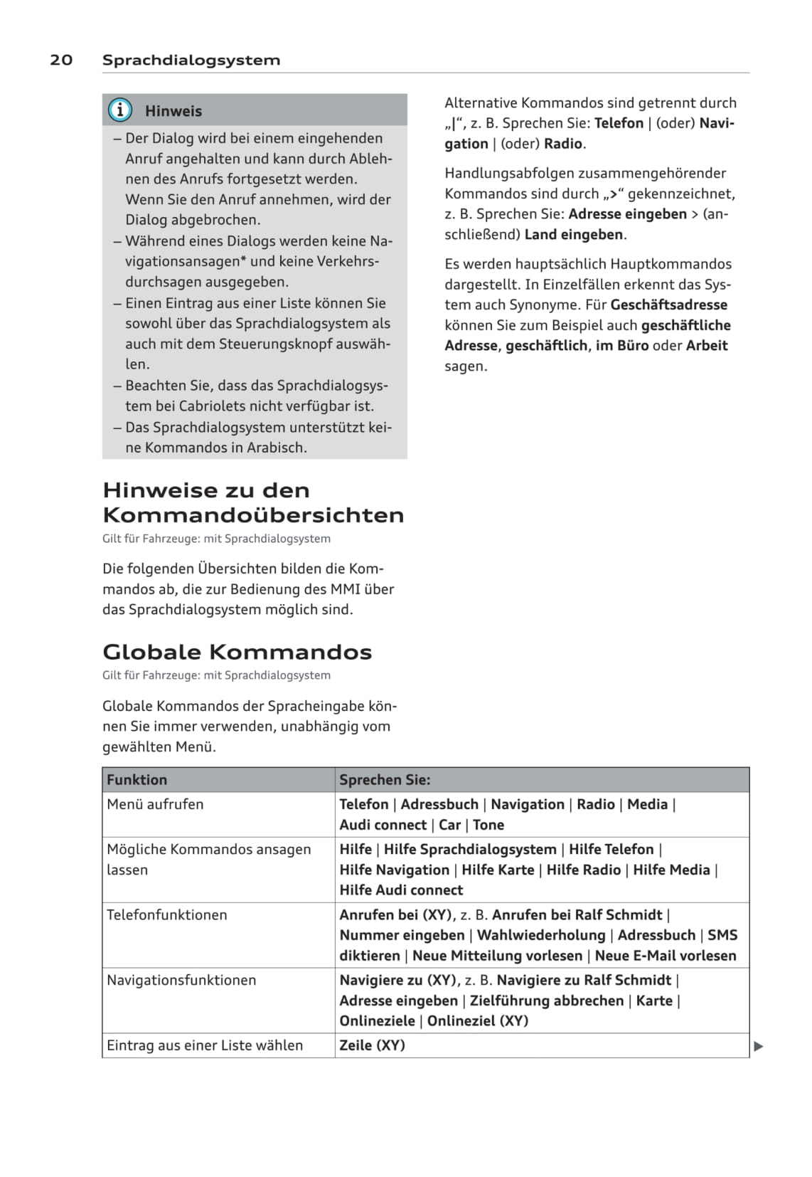 MMI navigation plus Bedienungsanleitung 2014