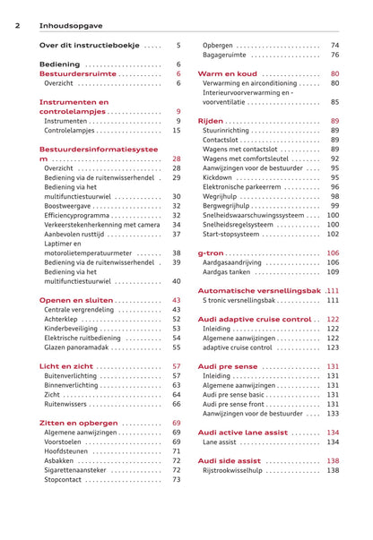 2013-2016 Audi A3/A3 Sportback/A3 Sportback g-tron/A3 Sportback e-tron/A3 Limousine/S3/S3 Sportback/S3 Limousine Owner's Manual | Dutch