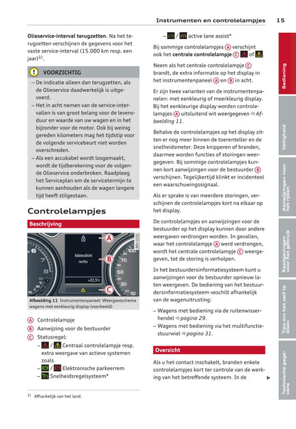 2013-2016 Audi A3/A3 Sportback/A3 Sportback g-tron/A3 Sportback e-tron/A3 Limousine/S3/S3 Sportback/S3 Limousine Owner's Manual | Dutch