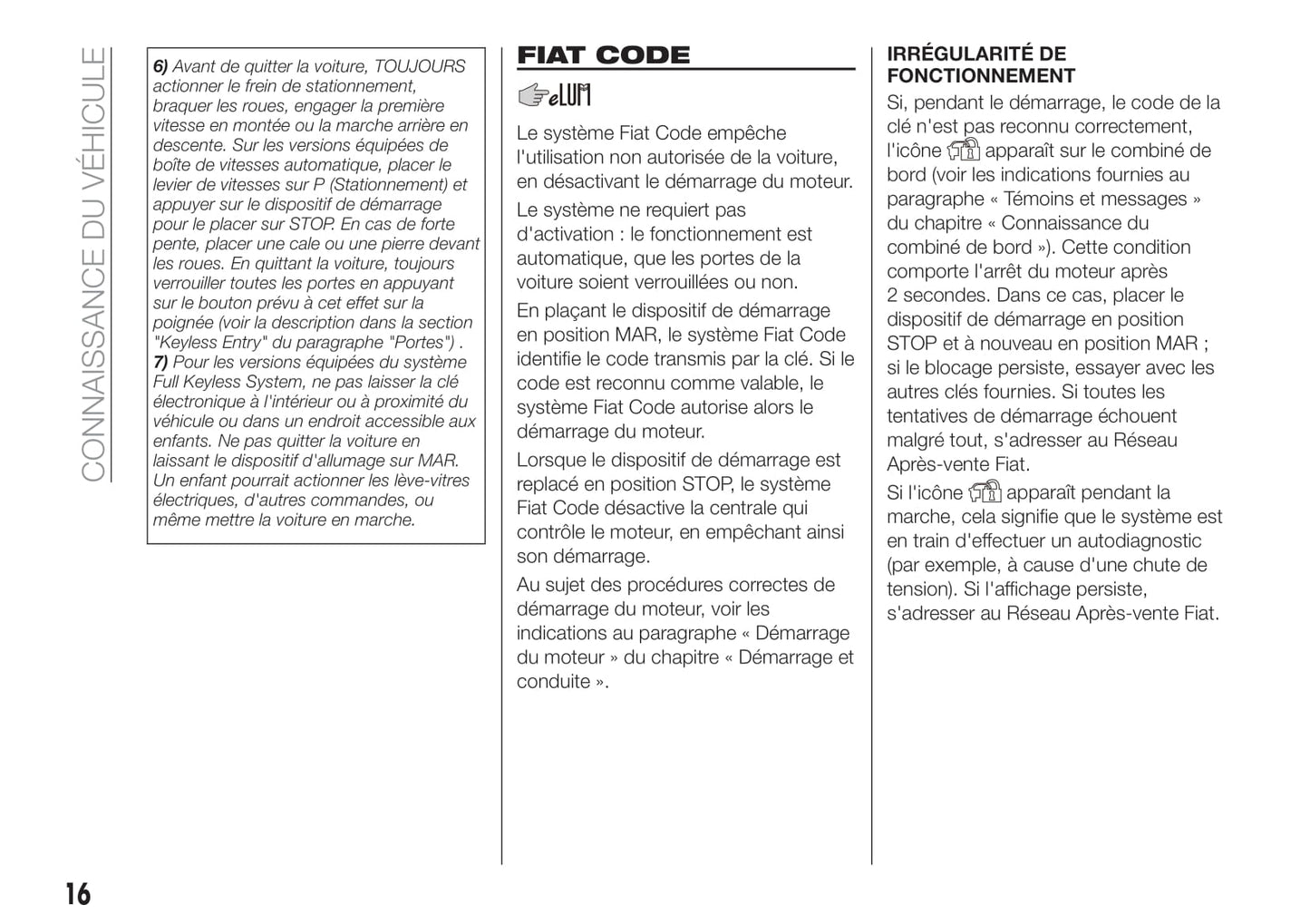 2019-2020 Fiat 500X Owner's Manual | French