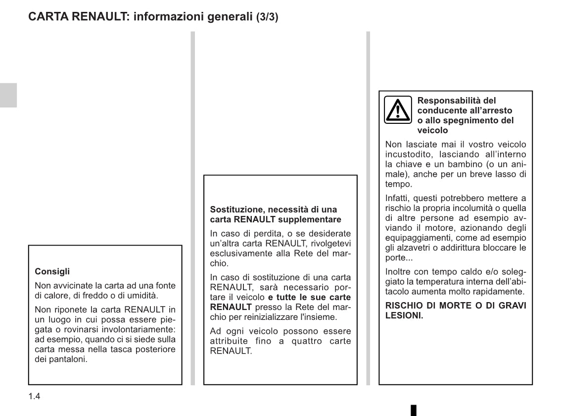 2012-2016 Renault Clio Manuel du propriétaire | Italien