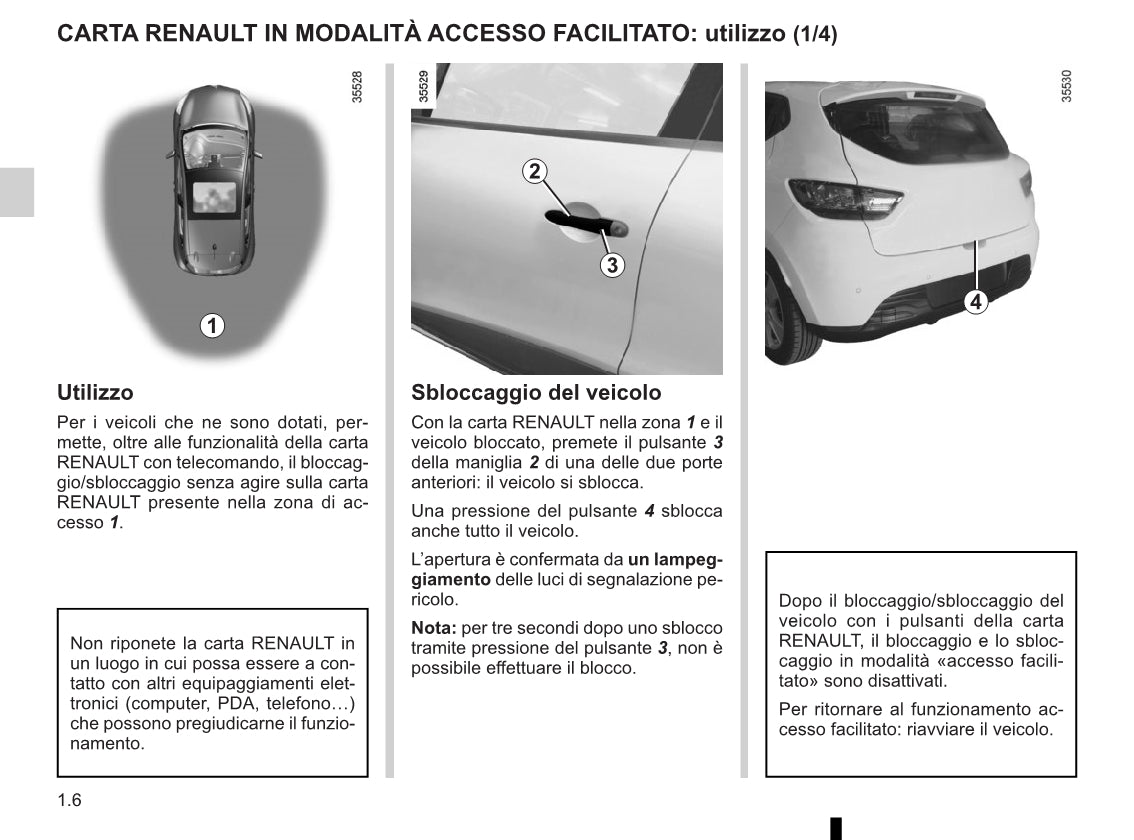 2012-2016 Renault Clio Manuel du propriétaire | Italien