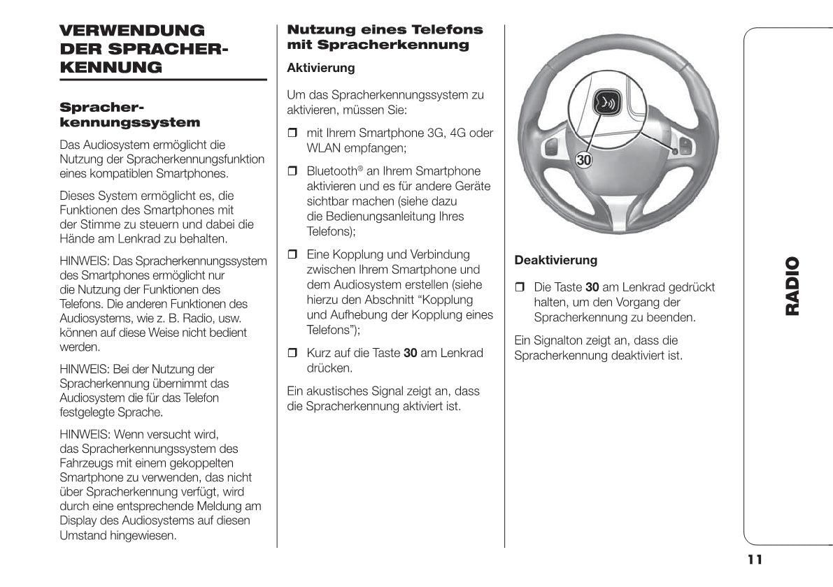 Fiat Talento navigation Bedienungsanleitung 2016 - 2022